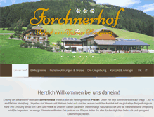 Tablet Screenshot of forchnerhof.com